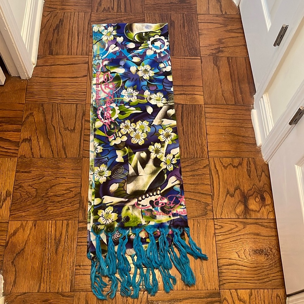 Ed Hardy Fringe Scarf